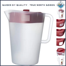 Elegant 1 Gallon BPA-Free Pitcher with 4-Way Straining Lid for Fresh Beverages