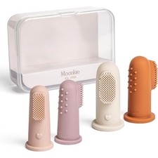 Finger Toothbrush Oral Cleaner Training Kit for Infants 3 Months and Up Set