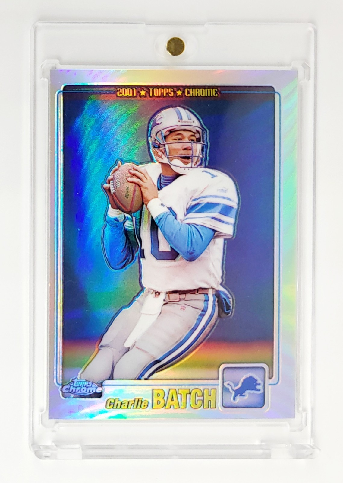 MINT #/ED REFRACTOR 2001 Topps Chrome Charlie Batch #30 DETROIT LIONS NFL 