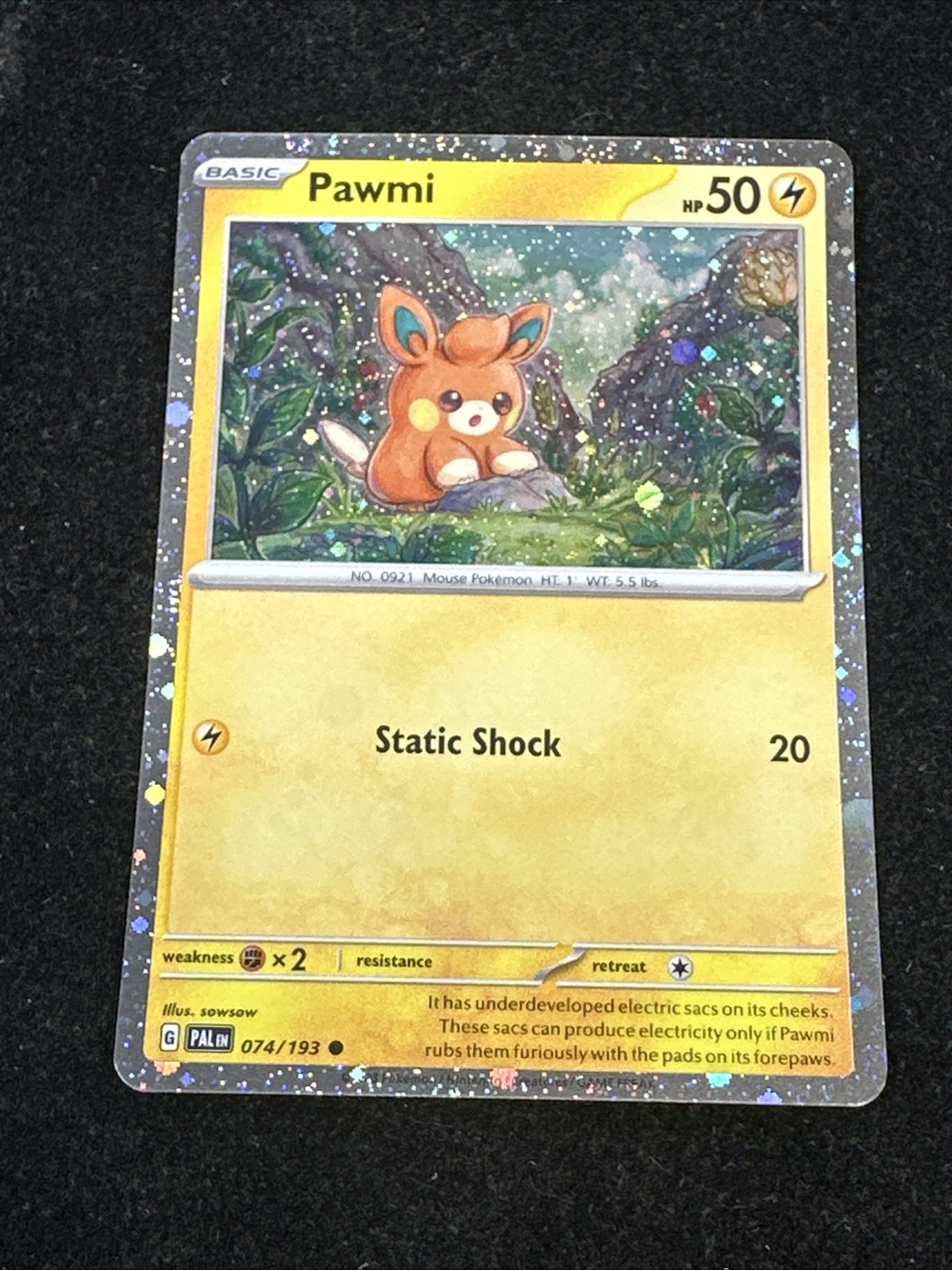 Pawmi 074/193 S&V Paldea Evolved Cosmos Holo Promo Pokémon Trading CG 2023 NM