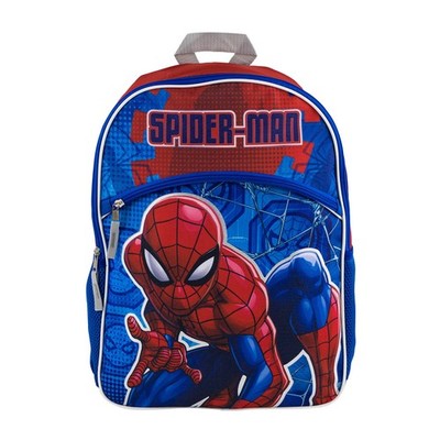 Large Backpack - Marvel - Spideman Spider-Man Blue 16'' School Bag NEW