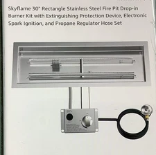 Drop in Burner Kit Rectangle Fire Pit Stainless Steel 30”X 14”