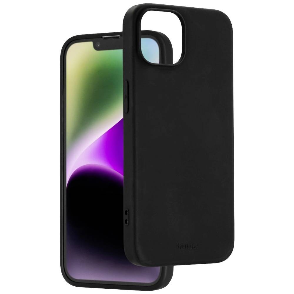 Coque silicone iPhone 14 résistant aux chocs Hama Fantastic Feel noir anti-chute