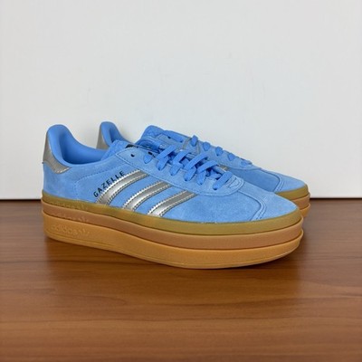 adidas gazelle silver green womens Women's adidas Gazelle Bold Clear Mint/Lucid Blue/Gold Metallic / 7
