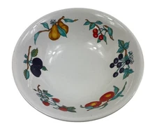Tabletops Unlimited Dulcie Coupe Cereal Bowl Various Fruit/Teal Leaves
