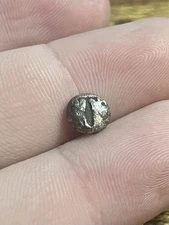 RARE Ancient Greek Lesbos 500-450 BC Silver Diobol XF Boar Quadripartite incuse