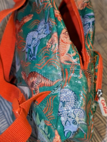 Cath Kidston Kids London Mini Backpack Dinosaur Green Coated Canvas Cute - Picture 9 of 14
