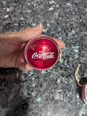 vintage Coca Cola yo-yo Retro Toy Clear Red Plastic Classic Logo