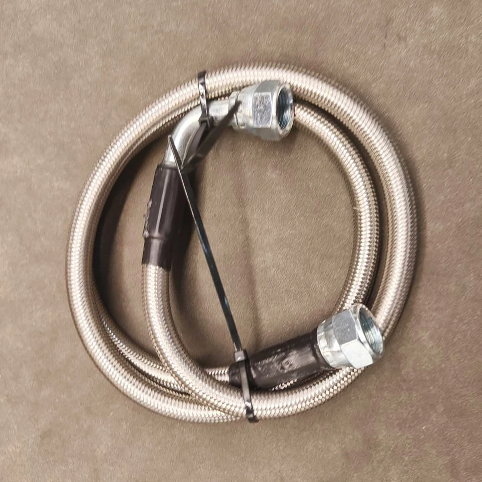 47RE Transmission Cooler Lines Kit Heavy Duty Hose For Cummins 96-02 Dodge Ram - Image 4 of 4