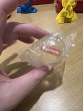 Supreme Box Logo Rubber Bouncy Super Ball Clear Red 3D Look 1.75"