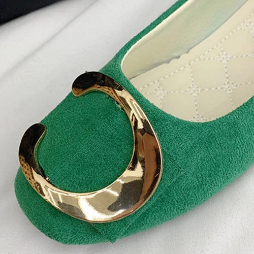 Women Flats Slip On Flat Shoes Formal Ladies Square Toe Classic Pumps Buckle - Bild 74 von 113