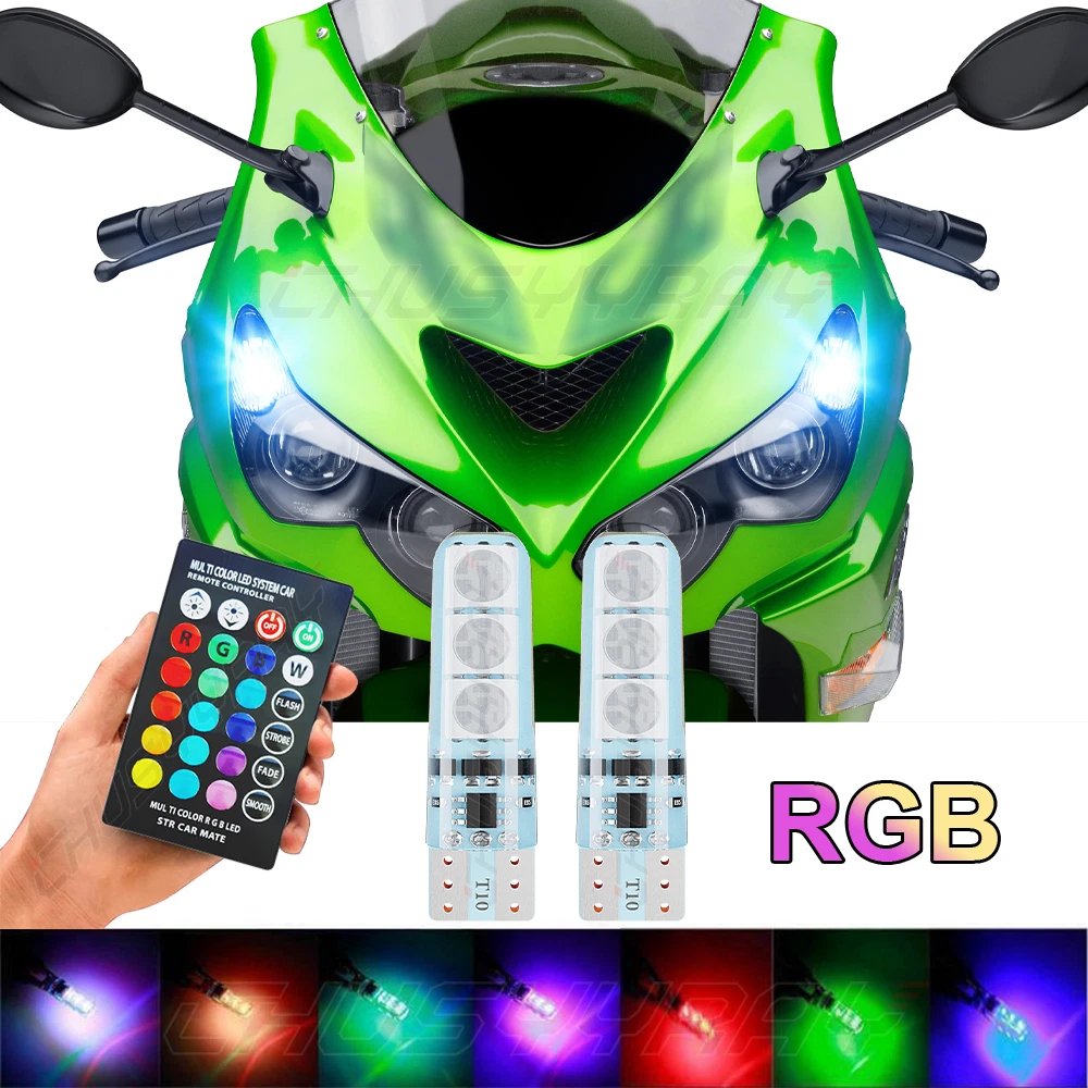 FIT Kawasaki zx10r KRT PRO 1000 LED Headlight Pilot Park Light T10