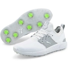 NEW MEN'S PUMA IGNITE ARTICULATE GOLF SHOES 376078-01 WHITE SILVER GREY SZ 8.5 M
