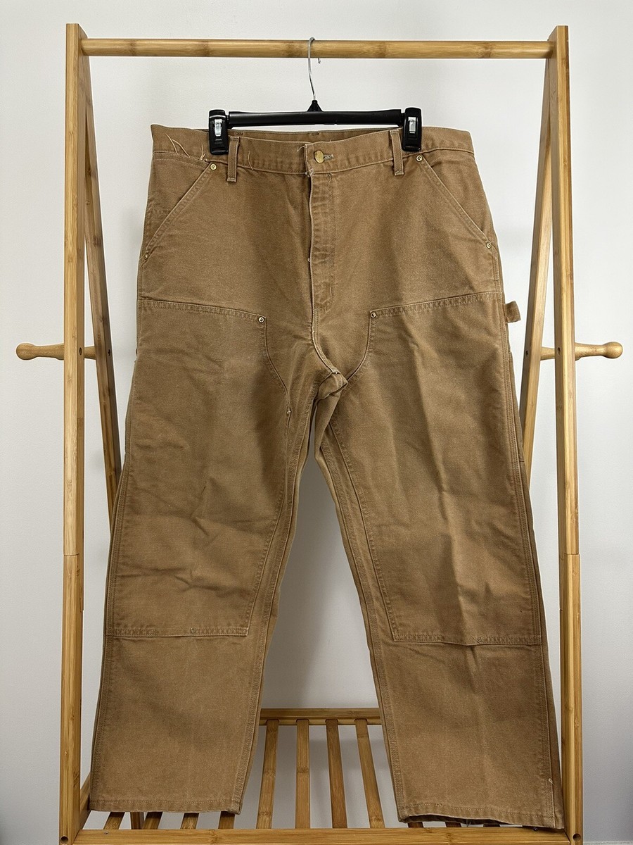 VTG 80s Carhartt Double Knee Brown Canvas WIP Workwear Pants VTG 80s Carhartt Double Knee Brown Canvas WIP Workwear Pants