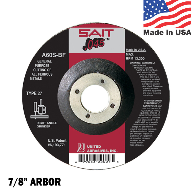 sait-cutting-wheel-a60s-bf-type-27-42-6-x-7-8-arbor-cut-off-wheel