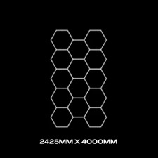 14pc Hexagon LED Honeycomb Lights for Garage, Barber Shop, and Office Spaces