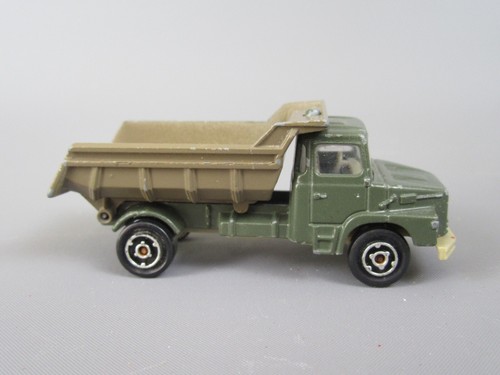 B582 Vintage 1976 Majorette 205 France Scania LS 140 Dump Truck Green 1:100 - Picture 5 of 12