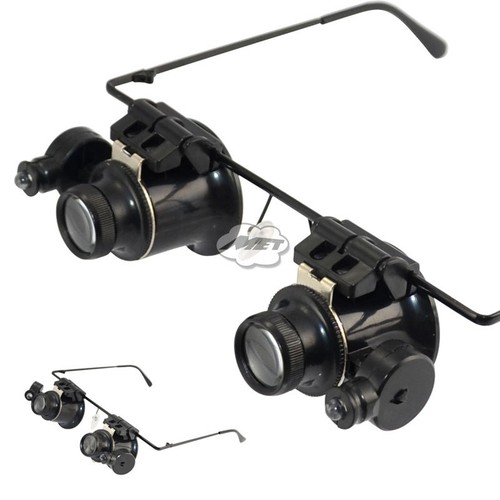 20x Magnifier Magnifying Eye Glasses Loupe Lens Jeweler Watch Repair LED Light - Imagen 2 de 4