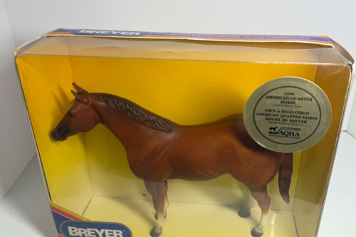 Breyer Horse Progeny of Leo Chestnut 1996 4 calcetines ideal American Quarter Horse - Imagen 22 de 24