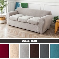 4pcs/set Waterproof non-slip leaf jacquard stretch sofa cover with cushion cover