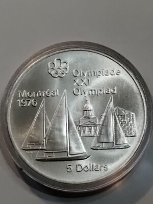 1973 CANADA ELIZABETH II 1976 XXI OLYMPICS MONTREAL SILVER