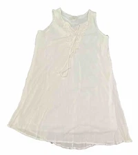 NAIF Women's DRESS Size X L white sleeveless knee length lined