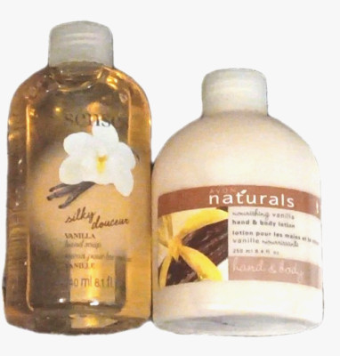 Avon Naturals Vanilla & Sandlewood Hand Soap & Hand-Body Lotion With Pumps