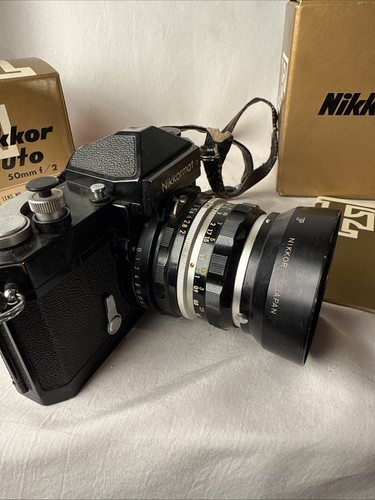 Nikon Nikkormat FTN Japan Camera Nikkor-H Nippon Kogaku Auto 1:2 50mm W Hood - Picture 6 of 13