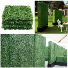 12pcs 20x20" Artificial Boxwood Wall Hedge Mat Plant Panels Outdoor Grass Fence