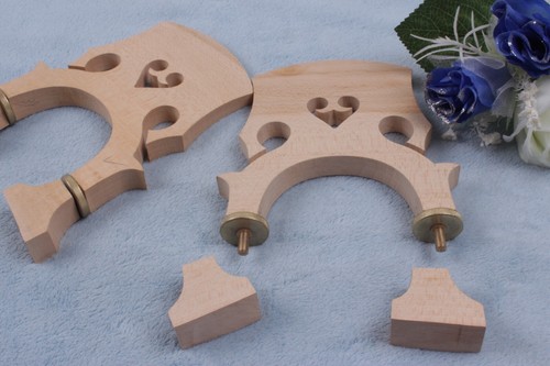 4/4 Upright Bass Bridge with Metal Screws - Fine Maple, Height - Adjustable - Picture 3 of 9