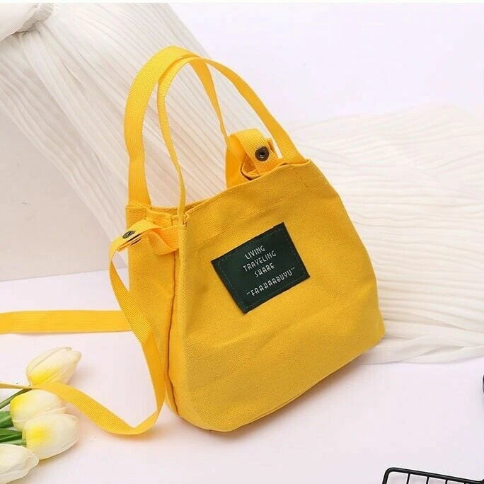 Damen Leinen Handtasche Umhängetasche Kuriertasche Tragetasche Beutel Chic UK - Bild 3 von 4