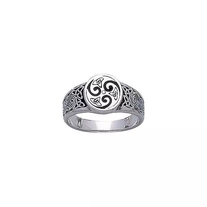 Celtic Knot Triskele Ring .925 Sterling Silver by Peter Stone Jewelry Fine