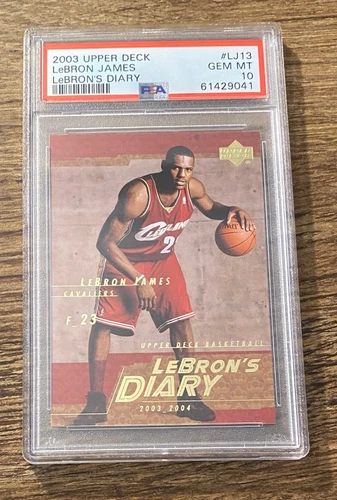 2003 Upper Deck Lebron James RC rookie card LeBrons Diary PSA 10 #S356