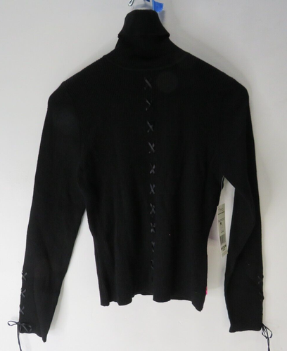 Thalia Sodi Fashion Sweater Medium Ladies black Turtle Neck Sweater NWT