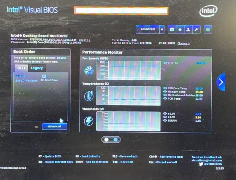 Intel NUC NUC5I3RYB Mini PC - Intel i3-5010U - 8GB RAM - NO SSD (OFFERS OK) - Image 2 of 3