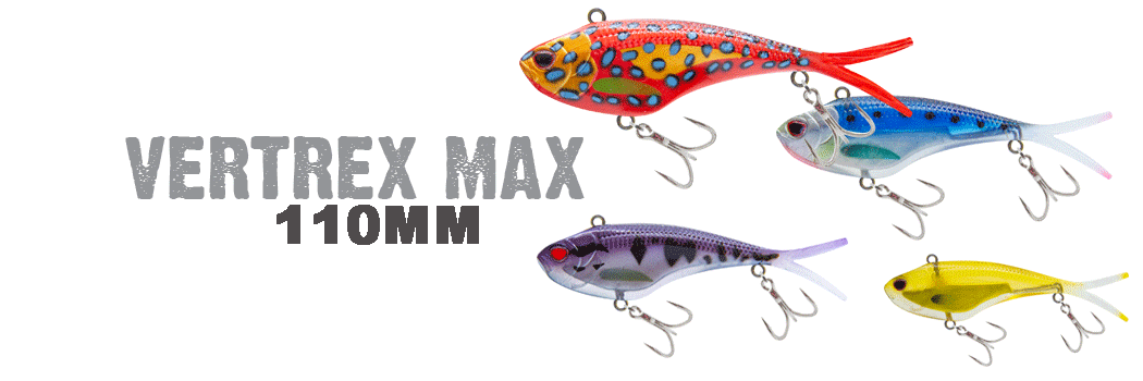 Nomad Design Vertrex Max Vibe Inshore Lure – White Glow, 110mm, For Saltwater Fishing
