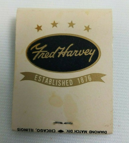 Matchbook Fred Harvey 1966 90th Anniversary Unstruck Full Vintage - Picture 2 of 4