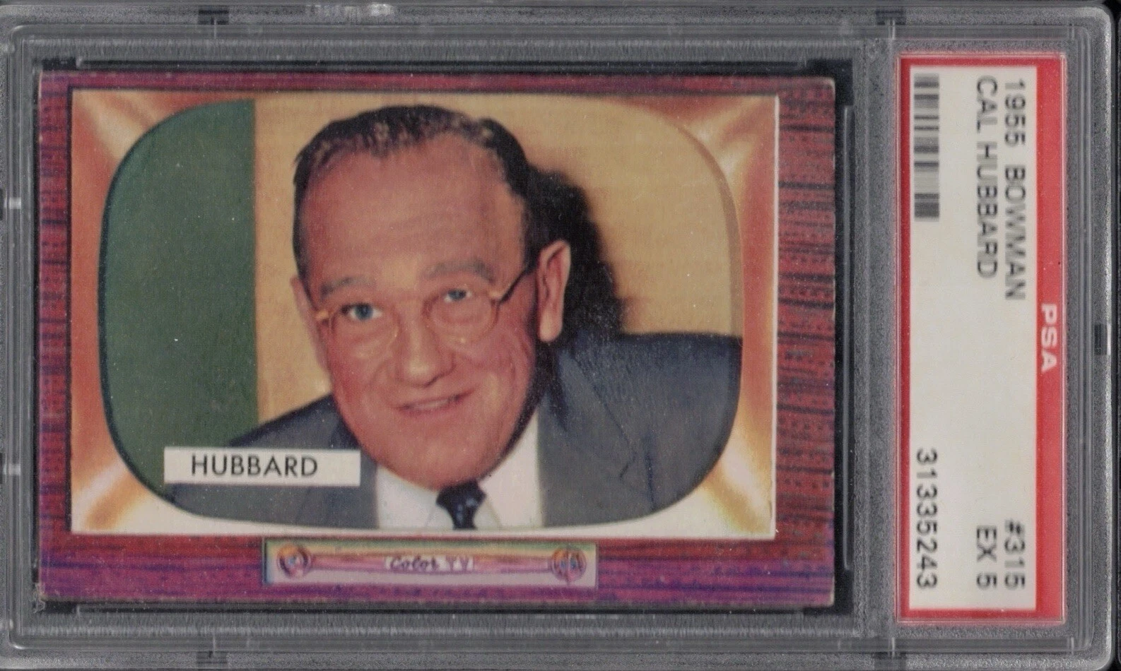 Cal Hubbard trading card