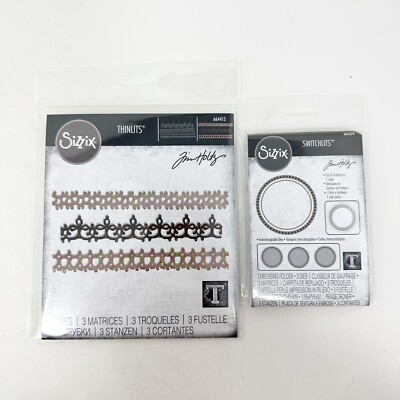Sizzix Tim Holtz CROCHET Thinlits & SEAL Switchlet Die Cuts Bundle Winter