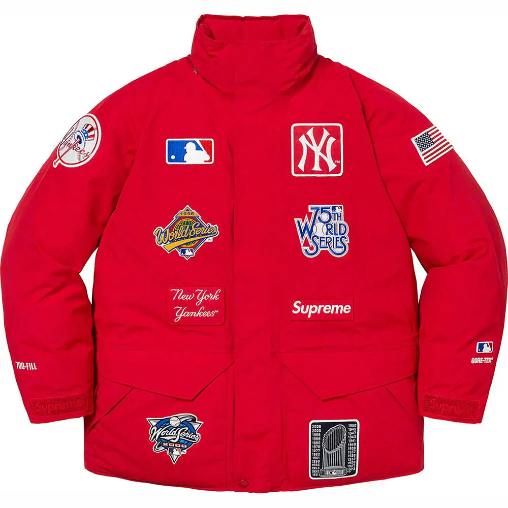 ウェア Supreme New York Yankees GORE TEX 700 Supreme New York Yankees GORE TEX 700-Fill Down Jacket