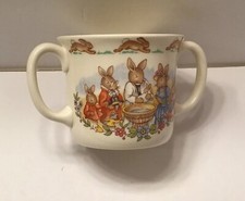 Royal Doulton Bunnykins Two Handled Bone China Christening Mug Cup 1936 Vtg