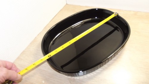 Vtg. 2.5 Liter Corning Ware French Black Ribbed F-4-b Oval Casserole Dish No Lid - Picture 4 of 15
