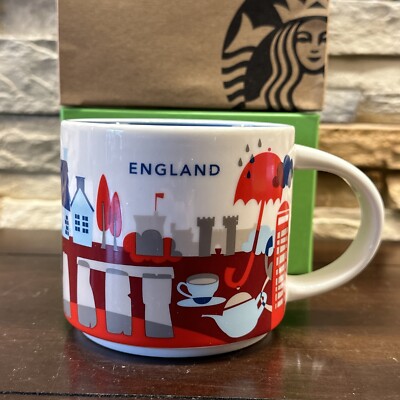 Starbucks You Are Here Mug England ( Brand New In Box ) 14 oz 2022