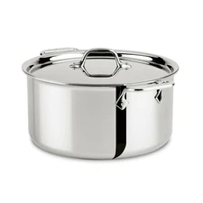 All-Clad Tri-Ply Stainless Steel 4508 8-qt Stock Pot with lid (SCRATCH)