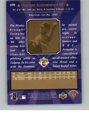 1997 Upper Deck Jermaine Allensworth 226 Pittsburgh Pirates | eBay