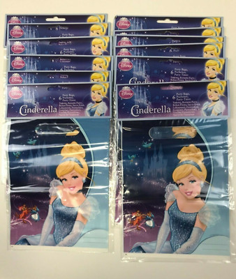 72 Disney Cinderella Party Bags - Great Value Pack - 12 Packs of 6 Bags