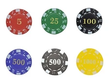 Poker Chip 25, 50, 100, 1000, 5000, 10000 Refillable Butane Lighter