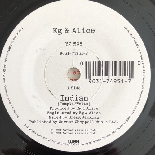 Indian Eg & Alice UK 7" Vinyl YZ595 Signed Sleeve VG/VG - Picture 4 of 6