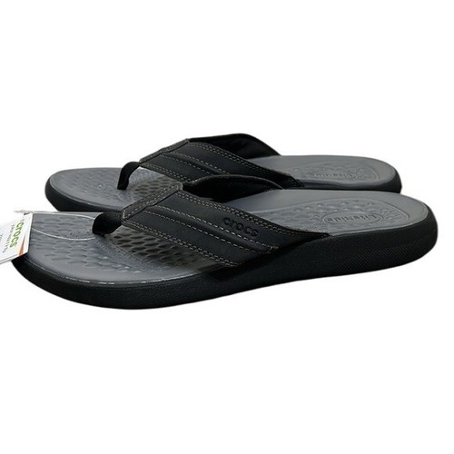 Sandale à tongs homme Crocs taille 12 noir gris Yukon Vista II LiteRide Beach NEUVE - Photo 3 sur 9
