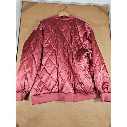 Nike Air Puffer Bomber Burgundy Lightweight Jacket Men XL Full Zip - Picture 6 of 8